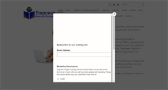 Desktop Screenshot of empowerenglishtutoring.com
