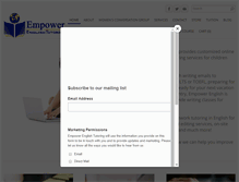 Tablet Screenshot of empowerenglishtutoring.com